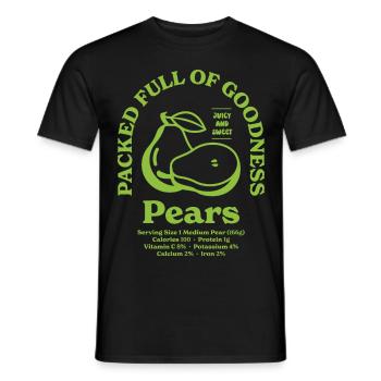 Birnen Ernährung - Männer T-Shirt - Schwarz - Vorne - AI Model Male 178 light (178cm)