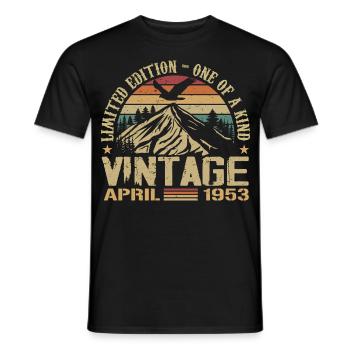 Avril 1953 Jubilé Avril 1953 Don 1953 - T-shirt homme - noir - Devant - AI Model Male 178 light (178cm)