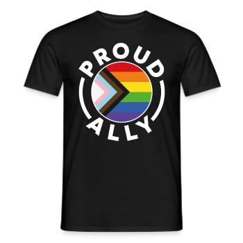 Proud Ally - Men's T-Shirt - black - Front - AI Model Male 178 light (178cm)