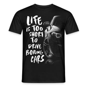 VOITURE BOLIDE AUTOMOBILE CITATION HUMOUR COURSE - T-shirt homme - noir - Devant - AI Model Male 178 light (178cm)