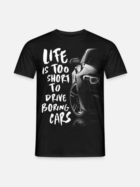 CAR CAR CAR QUOTE HUMOR RACING - Men's T-Shirt - black