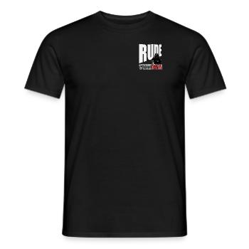 Rude Streetwear - Männer T-Shirt - Schwarz - Vorne - AI Model Male 178 light (178cm)