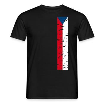 Ich liebe Tschechien, Eleganz Stil Design T-Shirt - Männer T-Shirt - Schwarz - Vorne - AI Model Male 178 light (178cm)