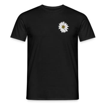 fleur blanche - T-shirt homme - noir - Devant - AI Model Male 178 light (178cm)