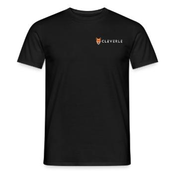 Clerer Fuchs Geometrie Cleverle Design - Männer T-Shirt - Schwarz - Vorne - AI Model Male 178 light (178cm)