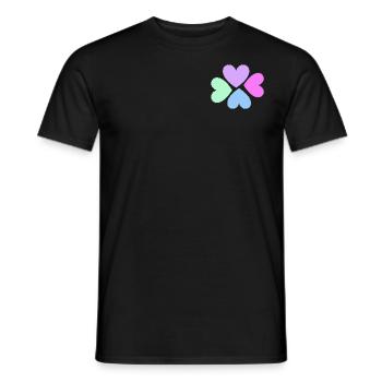vierblättiges Herzblatt - Männer T-Shirt - Schwarz - Vorne - AI Model Male 178 light (178cm)