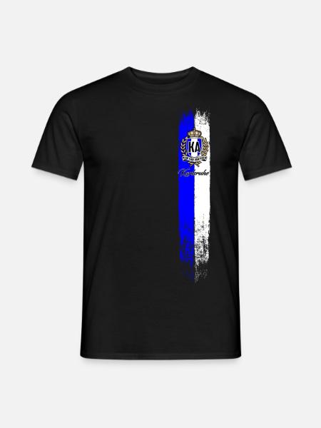 Karlsruhe Motiv Streifen vintage - Männer T-Shirt - Schwarz