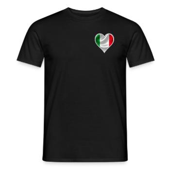 Italien Herz Design - Männer T-Shirt - Schwarz - Vorne - AI Model Male 178 light (178cm)