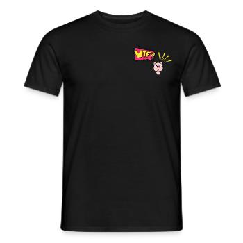 WTF Schweinchen - Männer T-Shirt - Schwarz - Vorne - AI Model Male 178 light (178cm)