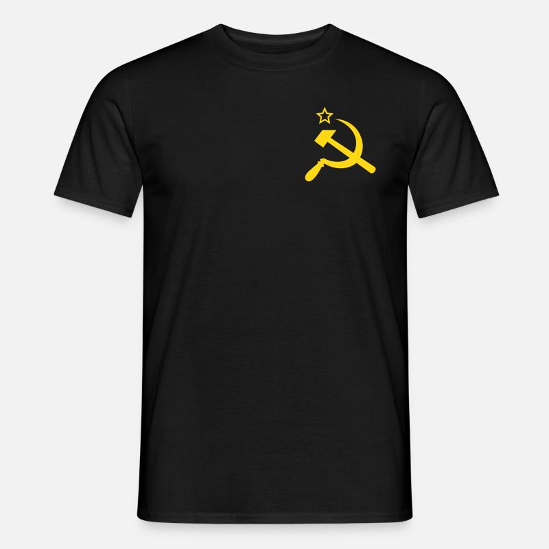 Hammer und Sichel mit Stern - Männer T-Shirt - Schwarz