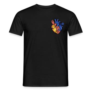Baslerherz - Männer T-Shirt - Schwarz - Vorne - AI Model Male 178 light (178cm)