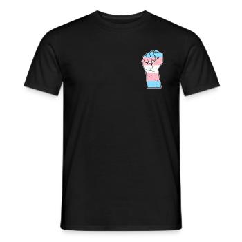 LGBT Pride Transsexuel Faust Transgenre Drapeau - T-shirt homme - noir - Devant - AI Model Male 178 light (178cm)