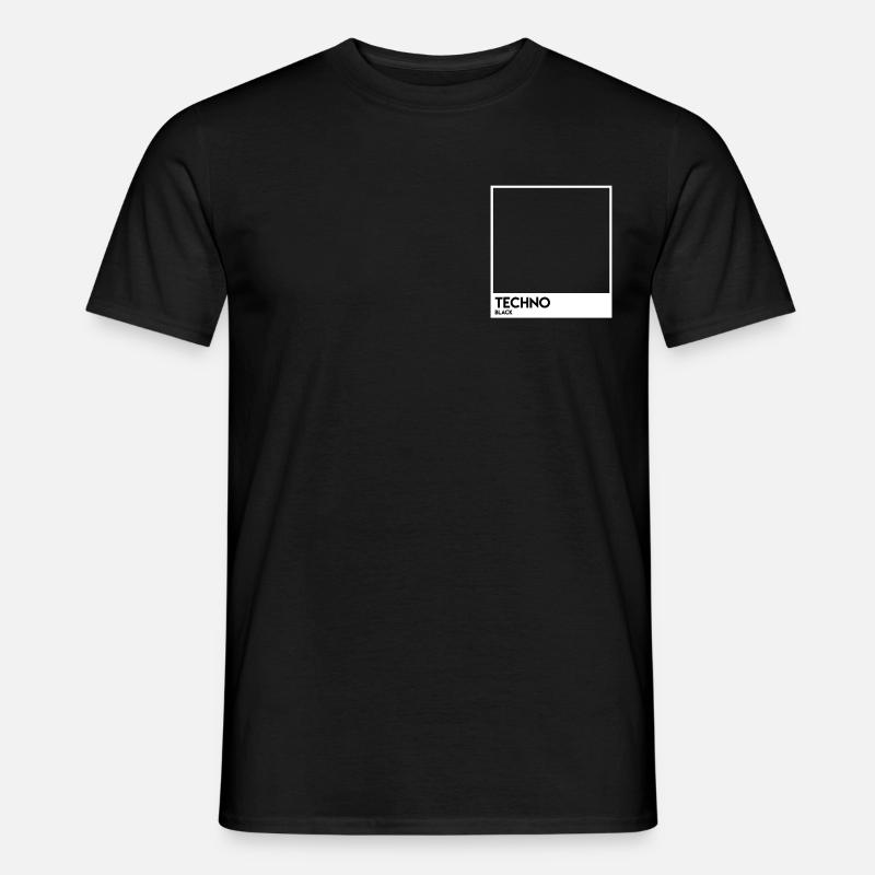 Black Techno Bild Foto - Männer T-Shirt - Schwarz