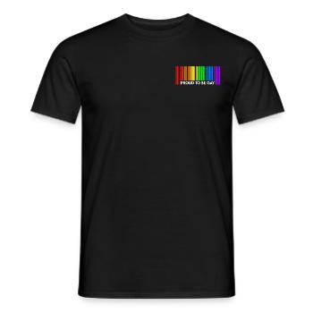 Proud to be Gay Pride LGBT Pride Gay Cadeau - T-shirt homme - noir - Devant - AI Model Male 178 light (178cm)