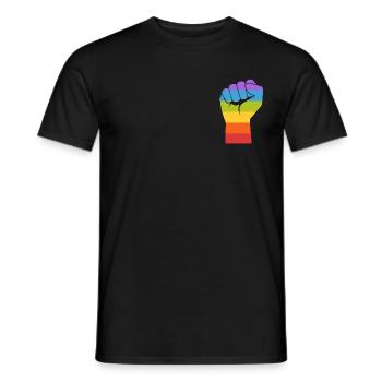 Gay Pride LGBT Gay Fist Hand Gay - Men's T-Shirt - black - Front - AI Model Male 178 light (178cm)
