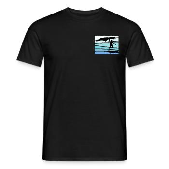 Wing Foil Wing Surfer Surfer Foiler Gift - Men's T-Shirt - black - Front - AI Model Male 178 light (178cm)