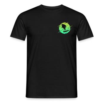 Vintage Wing Foil Wing Surf Geshcenk Retro Surfer - Men's T-Shirt - black - Front - AI Model Male 178 light (178cm)