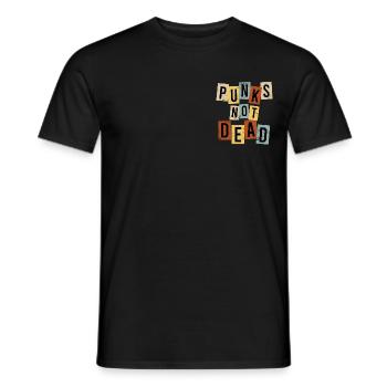 Rockmusik Punk Rock Spruch Punk is not dead - Männer T-Shirt - Schwarz - Vorne - AI Model Male 178 light (178cm)