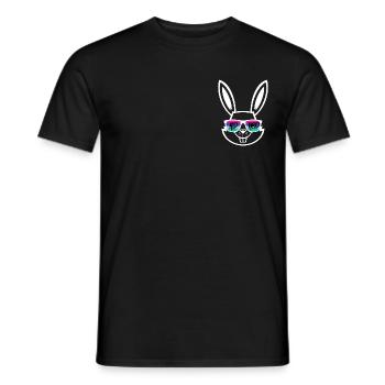 Rapmusk Cool Rabbit Hip Hop - Men's T-Shirt - black - Front - AI Model Male 178 light (178cm)