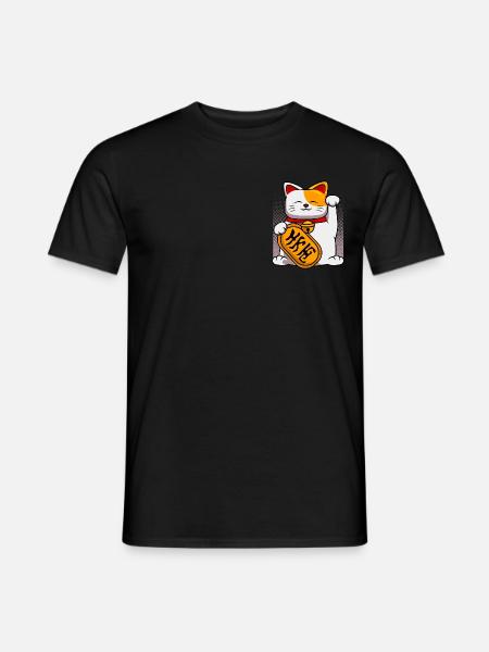 Japan Zwaaiende Kat Zwaaiende Katten Katten Eigenaar - Heren T-shirt - zwart