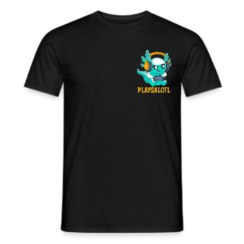 Playsalotl Gamer Gaming Axolotl Kawaii Manga - T-shirt homme - noir - Devant - AI Model Male 178 light (178cm)