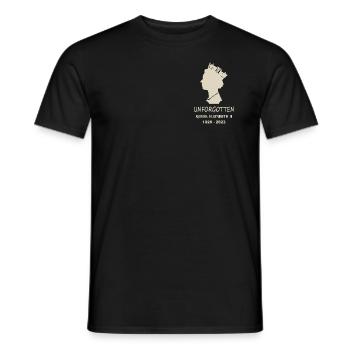 Queen Elizabeth II Unforgotton - Männer T-Shirt - Schwarz - Vorne - AI Model Male 178 light (178cm)