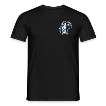 Muskulöser Pinguin - Männer T-Shirt - Schwarz - Vorne - AI Model Male 178 light (178cm)