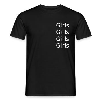 Filles Filles Filles - T-shirt homme - noir - Devant - AI Model Male 178 light (178cm)