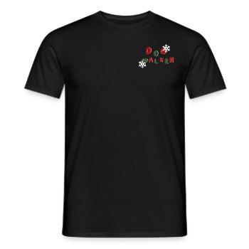 Dog Walk - Christmas - Dog Lovers - Dogmas - Men's T-Shirt - black - Front - AI Model Male 178 light (178cm)