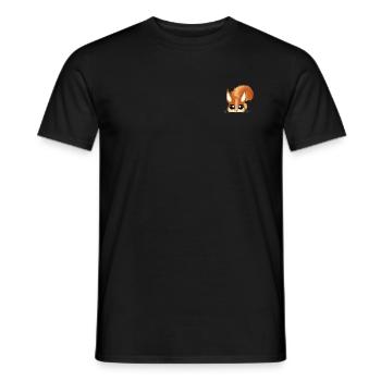 Curious squirrel popping up - Men's T-Shirt - black - Front - AI Model Male 178 light (178cm)