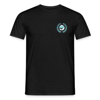 Antifa logo with a wreath - Men's T-Shirt - black - Front - AI Model Male 178 light (178cm)