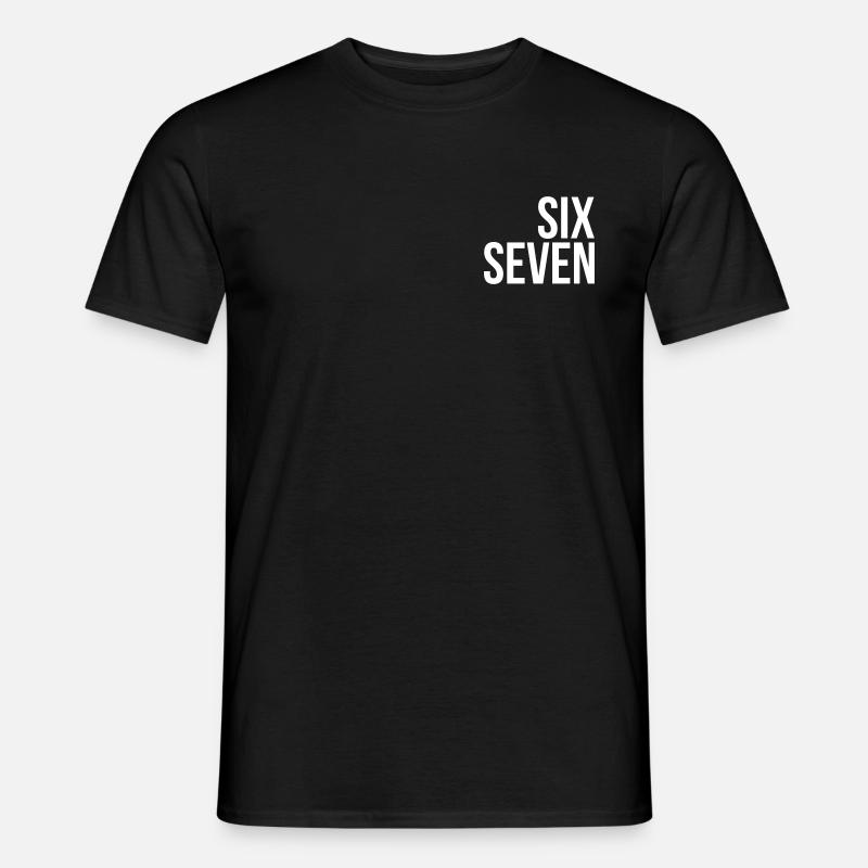 67 "six seven" text - Men’s T-shirt - black