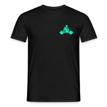 Muscular Power - Bodybuilder Strength and Fitness - Men's T-Shirt - black - Front - AI Model Male 178 light (178cm)