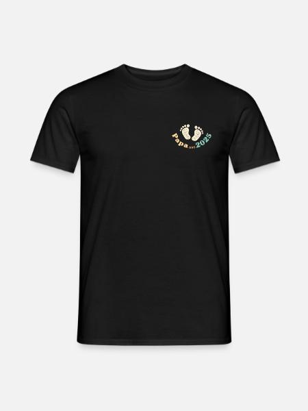 Papa Est 2025 Rétro Je vais être papa - T-shirt homme - noir
