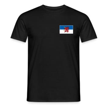 Pommern Flagge - Männer T-Shirt - Schwarz - Vorne - AI Model Male 178 light (178cm)