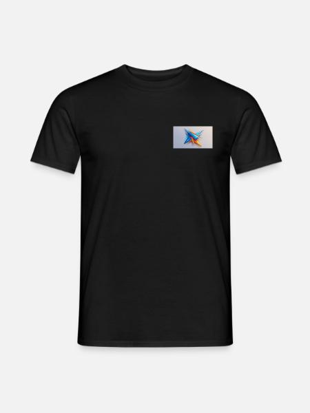 Origami Star BlueOrange - Men's T-Shirt - black