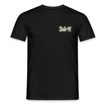 3x6=9 | Cooles Streetwear-Typo-Shirt - Männer T-Shirt - Schwarz - Vorne - AI Model Male 178 light (178cm)