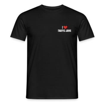 I ❤️ Traffic Jams - Men's T-Shirt - black - Front - AI Model Male 178 light (178cm)