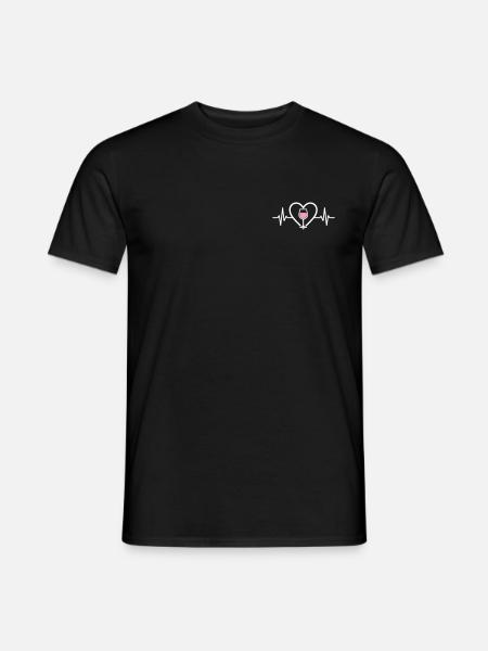 Heart + Rosé Wine – Passion Rosé - Men's T-Shirt - black