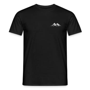 Mountains Hiking Climbing Mountaineering - Men's T-Shirt - black - Front - AI Model Male 178 light (178cm)