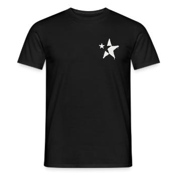 TheStar-Logo – Spray-Edition - Männer T-Shirt - Schwarz - Vorne - AI Model Male 178 light (178cm)