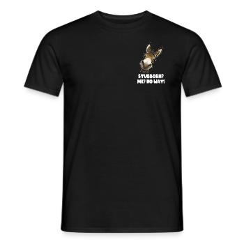 Stubborn? Me? (Donkey design) for blanck and dark - Men's T-Shirt - black - Front - AI Model Male 178 light (178cm)