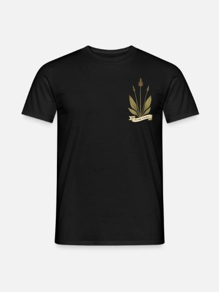 Spitzwegerich - Wildkraut Vintage Design - Männer T-Shirt - Schwarz
