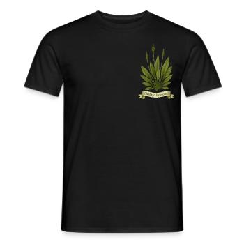 Plantago lanceolata | Botanisches Wildkraut-Design - Männer T-Shirt - Schwarz - Vorne - AI Model Male 178 light (178cm)