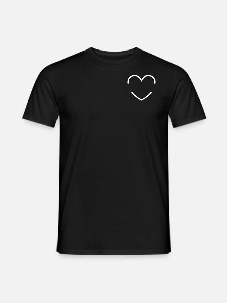 Herz logo zum selbst gestalten - Männer T-Shirt - Schwarz