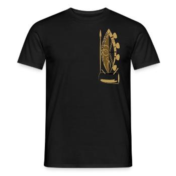 MVET EKANG GOLD - Men's T-Shirt - black - Front - AI Model Male 178 light (178cm)