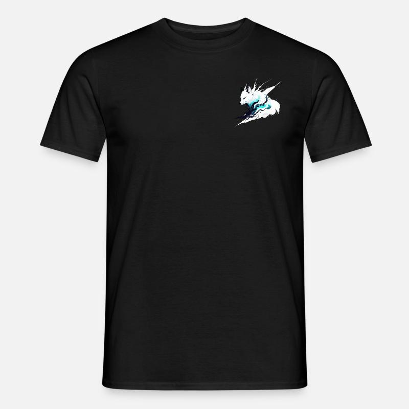 Geisterfuchs - Männer T-Shirt - Schwarz