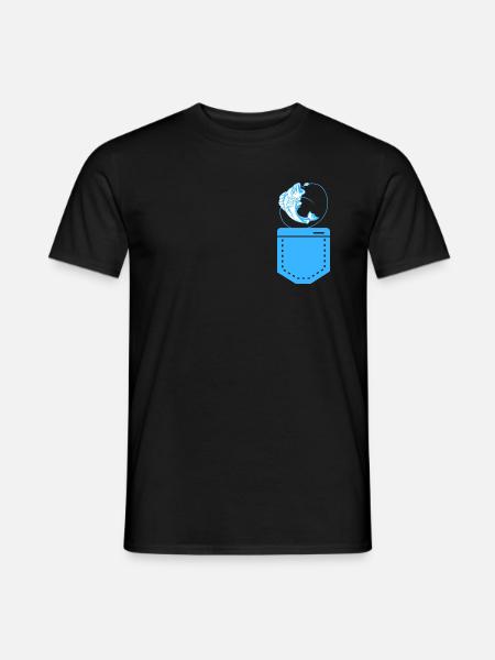 Fish Pocket Fishing - Men's T-Shirt - black