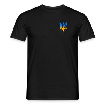 Ukraine Support Trident Ukrainian Logo - Men's T-Shirt - black - Front - AI Model Male 178 light (178cm)