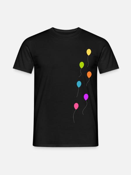 Bunte Luftballons - Männer T-Shirt - Schwarz